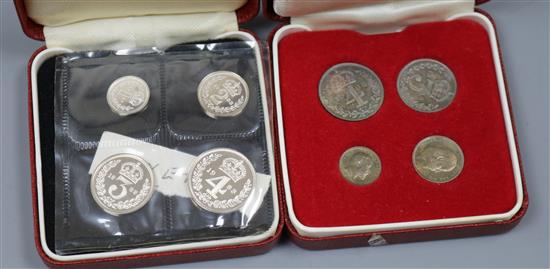 Two cased sets of Maundy money; 1903 and 1983